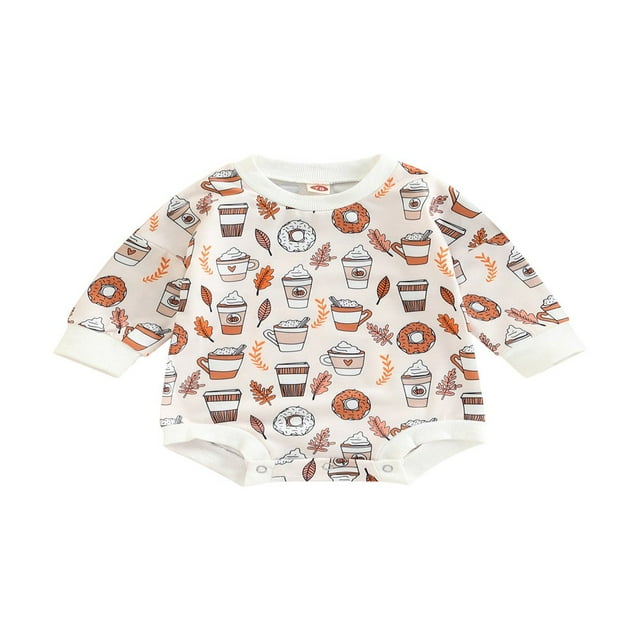 POINTERTECK Nouveau-Né Halloween Romper Manches Longues Imprimé de Bande Dessinée Bodysuit