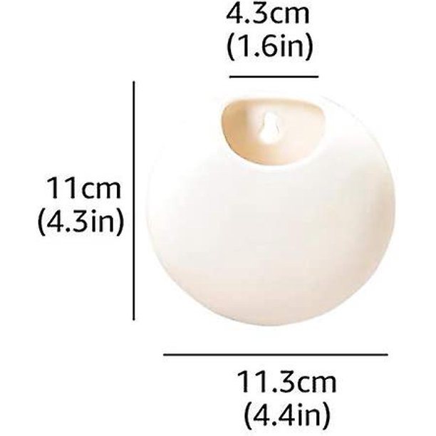 Juego de 2 mini macetas de cerámica montadas en la pared, decoración de maceta pequeña blanca para balcón, interior y exterior