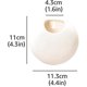 thumbnail image 1 of Juego de 2 mini macetas de cerámica montadas en la pared, decoración de maceta pequeña blanca para balcón, interior y exterior, 1 of 4