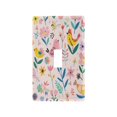 thumbnail image 2 of Switch Panel Switch Decoration 2.76x4.53x0.28 Inches Duplex Outlets Switch Plate Wall Plates Living Room Kitchen Bedroom Study Switches Pink Bird Cartoon, 2 of 8
