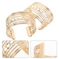 thumbnail image 1 of unbranded 2Ud Brazaletes De Metal Dorados Con Hueco Y Ajustables Para Atuendos, 1 of 6