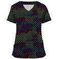 thumbnail image 3 of Frostluinai Nursing Uniform For Womens Scrubs Tops Color Casual Working Uniform With Pocket V-Neck Work Utility & Safety Tops Nursing Worker Protective Clothing Top, 3 of 6