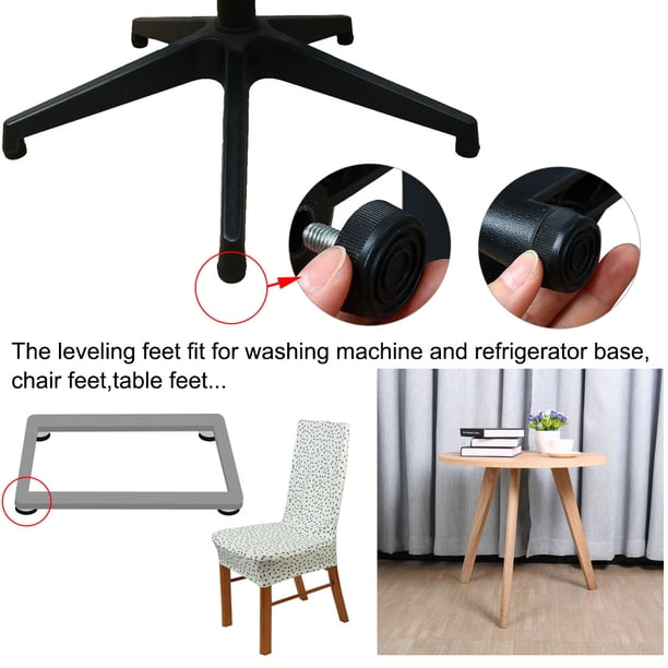 Niveladores De Muebles: Patas Ajustables Y Tuercas Para Escritorio, Mesas Y Sillas (Plástico)