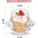 thumbnail image 3 of Cupcake Containers 100 Count, Plastic Mini Cake Boxes with High Dome Lids, Clear Single Cupcake Holders for Easy Transportation, Party Serving, Christmas, 3 of 5