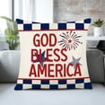 thumbnail image 3 of Littleplum Patriotic Decor-Throw Pillow Covers,4th of July Pillow Case for Independence Day,Memorial Day,Veteran's Day,USA,American Summer Outdoor Red White Blue Decorations,18x43 Inch,Style T, 3 of 9
