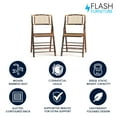 thumbnail image 3 of Flash Furniture Adult Size Folding Bohemian Bamboo Chairs with Curved Backs, Set of 2, 3 of 18