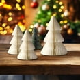 thumbnail image 4 of Christmas Decorations White and Green Christmas Decor Paper Tree & Star Ornaments for Tabletop Festive Scene Photography Props, 4 of 4