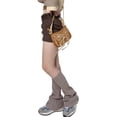 thumbnail image 6 of hirigin Women's Stretch Leg Warmers, Knee High Slouchy Socks Solid Color Boot Cuffs Costume Accessory, 6 of 7