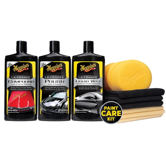 Trousse d'Entretien de Peinture Meguiar's Ultimate Polissage en 3 Étapes