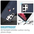 thumbnail image 3 of Designed for Samsung Galaxy S23 Ultra Wallet Case with Adjustable Wrist Strap Kickstand PU Leather Credit Card Holder Heavy Duty Shockproof Hybrid Rugged Protective Cover for Women Men 6.8",Blue, 3 of 7