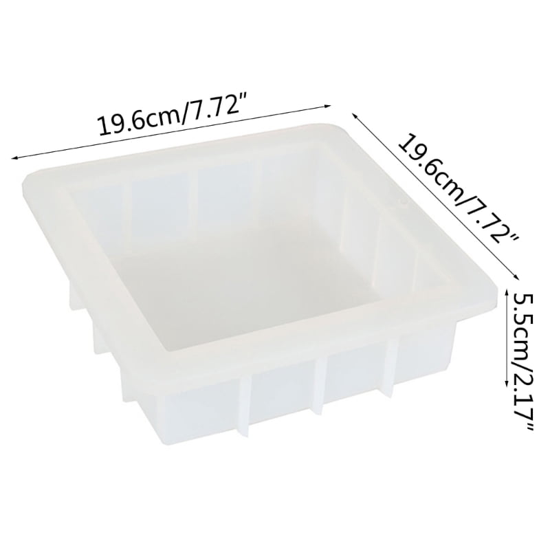 6inch Square Silicone Mold Candle Aromatherapy Soap Making Mould Chocolate Candy