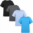 thumbnail image 1 of BIG ELEPHANT Boys Athletic Short T-Shirts, UPF 50+ Sun Protection Rash Guard Shirts, 4 pack, 6-17Y, 1 of 8
