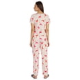 thumbnail image 4 of Inkmeso 2 Pcs Printed Short Sleeves Nightwear Set For Womens Top And Pajama Sleepwear Cotton PJ Sets, 4 of 7
