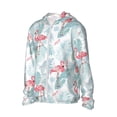 thumbnail image 2 of Pofeuu Tropical Flamingo Print Sun Protection Outdoor Lightweight Full Zip UV Cooling Hoodie Long Sleeve Summer Clothing for Outdoor Hiking-XX-Large, 2 of 5
