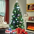 thumbnail image 2 of BELLEZE 6-feet Multicolor Led Light Artificial Living Room Home Indoor Christmas Tree with Stand, 2 of 7