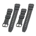 thumbnail image 3 of Correa de reloj Sunnimix de goma Hebilla de acero inoxidable Aeq-110W Sgw-400H AE-1200 Gris negro, 3 of 7