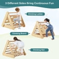 thumbnail image 5 of Gymax 4 in 1 Wooden Climbing Triangle Set Triangle Climber w/ Ramp Natural, 5 of 8