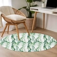 thumbnail image 4 of Round Area Rug 4 Ft, Green Weeping Eucalyptus Washable Non-Slip Circle Carpet for Living Room/Bedroom, Spring Summer Country Leaves Low-Profile Crawling Mats Collection Rugs for Indoor, 4 of 8