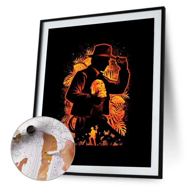 Cuadros Decorativos Película silueta pintura al óleo por números Kit DIY pintura acrílica sobre lienzo (B2040) Ndcxsfigh Nuevos Originales
