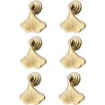 thumbnail image 1 of CHAO Tiradores De Perilla En Forma De Hoja De Ginkgo, 6 Piezas Tirador Colgante De Gota Dorada, Manija De Hardware De Cajón De Un Solo Orificio Para Gabinetes, Armarios, Armarios, 1 of 5