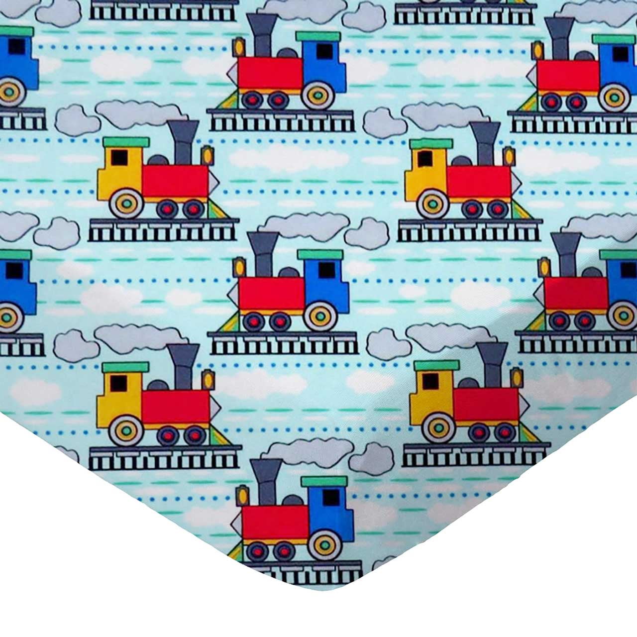 SheetWorld Crib Train Tracks Toddler Percale Baby Pillow Case Made In USA 