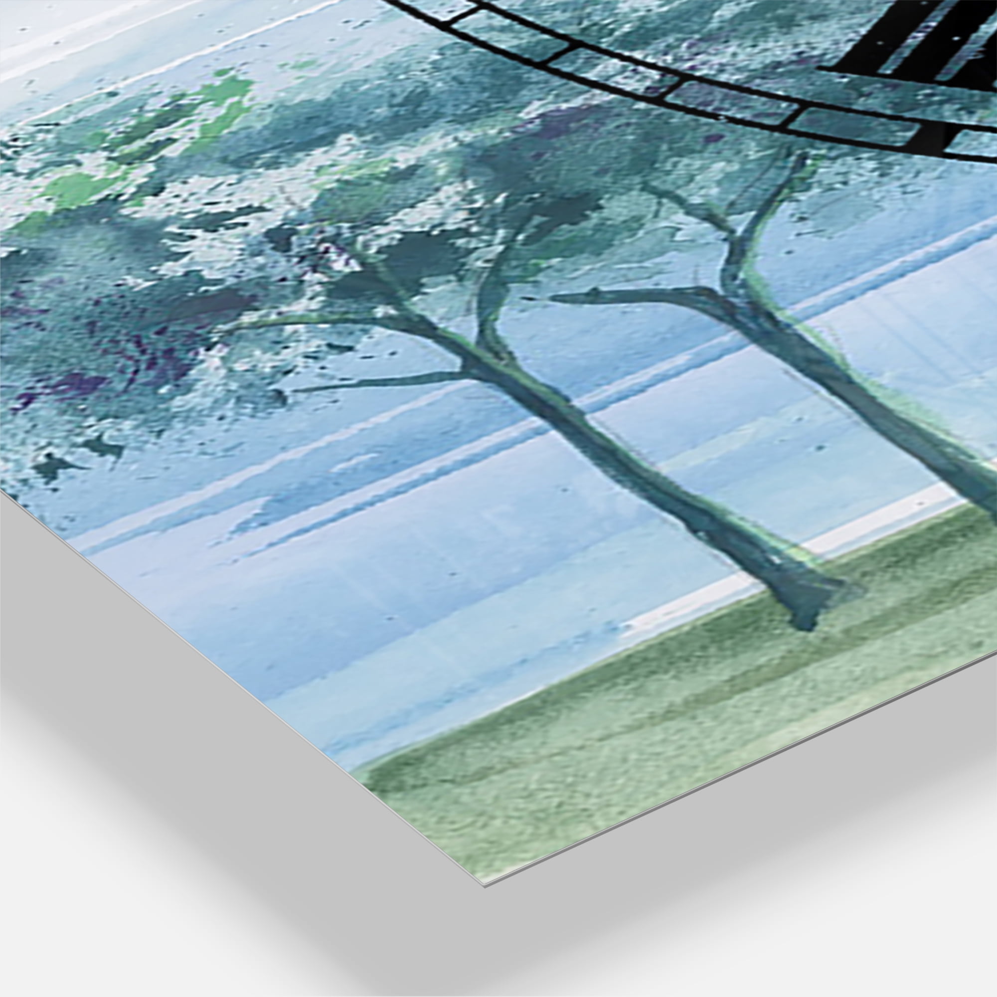 Designart 'Tree Across the Lake' Traditional Wall Clock