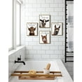 thumbnail image 7 of Funny Animal 8x10in Brown Framed Wall Art Prints Guest Toilet Room Decor Cute Bathroom Signs Rustic Canvas Painting Farmhouse Artwork, 7 of 7