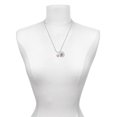 thumbnail image 3 of Delight Jewelry Silvertone Mini Pink Softball or Baseball Silvertone Script Initial Disc - G - Charm Necklace, 20"+3", 3 of 4