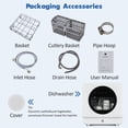 thumbnail image 6 of Compact Portable Countertop Dishwasher 5L Water Tank No Installation 6 Program High Temp Sanitizing for RV Apartment, 6 of 8