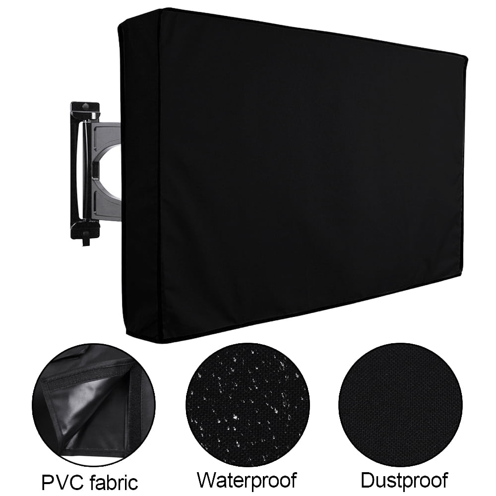 Heavy Duty Smart TV Remote Cover Weatherproof and Dust-Proof Material Outdoor TV Cover 40-43 Inch LED Flatscreen TV With Bottom Cover Universal Wall Mount Wall Bracket and Stand Compatible 