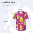 thumbnail image 4 of Daiia Pink Green Avocado Mens Baseball Jersey Button Down Shirts Short Sleeve Sports Uniforms-X-Large, 4 of 9