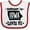 White and Red, variant on Inktastic Someone in Iowa Loves Me Souvenir Boys or Girls Baby Bib