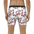thumbnail image 4 of Cauagu Cherry Blossoms Print Men's Boxer Briefs, Funny & Cute Underwear Elastic Waistband Briefs Ideal Gift for Men,1-Pack, 4 of 7