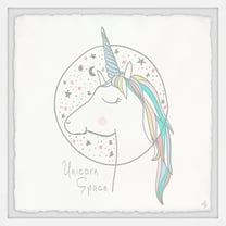 Marmont Hill Unicorn Space Framed Wall Art, 12.00" x 1.50"