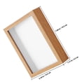 thumbnail image 2 of GAXIRE specimen shadow box Dried Flower Display Holder Natural Wood Grain Table Placement 1Pack, 2 of 6