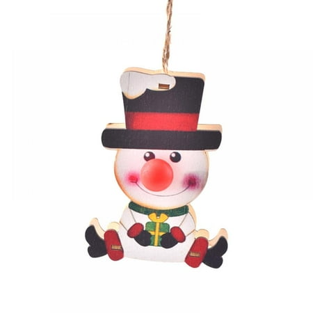 

Christmas Tree Hanging Wooden Lights Ornament Cute Santa Claus Snowman Elk Wall Fireplace Stockings Gift Wrapping Pendant Photo Prop