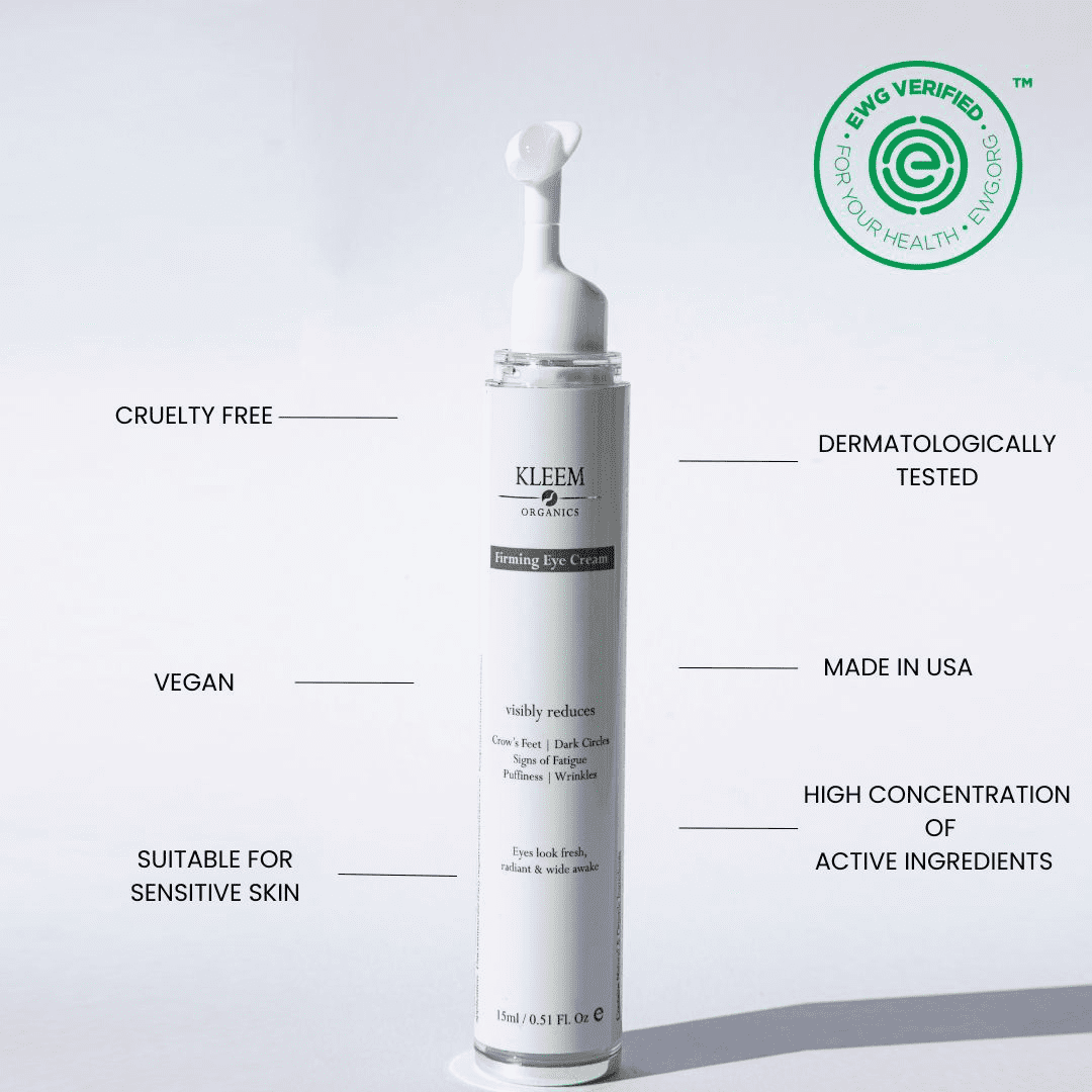 Kleem Organics Anti-Aging Eye Cream, Reduces Eye Bags, Wrinkles