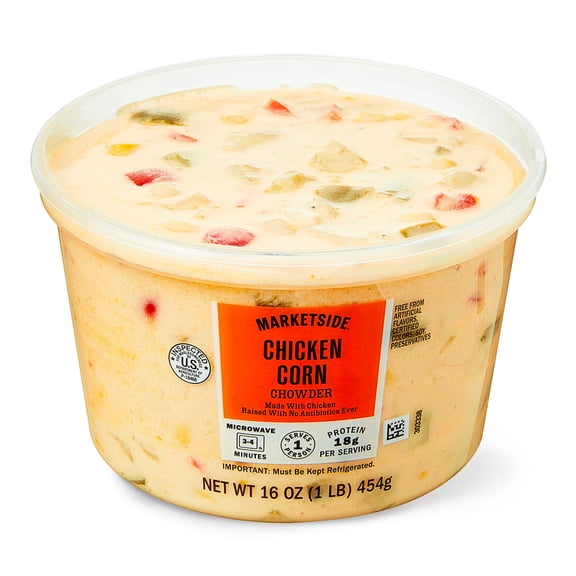 Marketside Kickin' Chicken Chowder, Fresh Deli Soup, 16 oz Cup