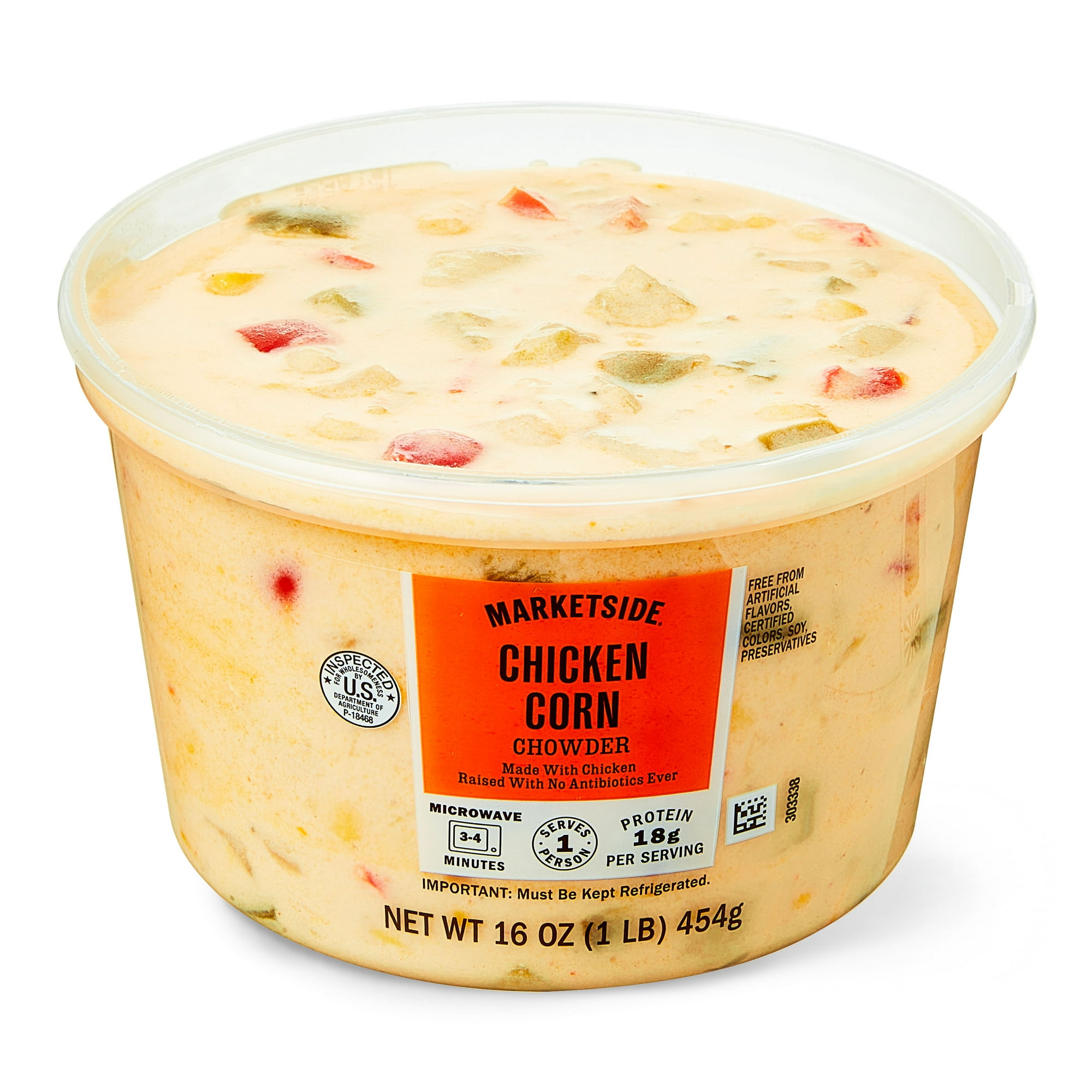 Marketside Kickin' Chicken Chowder, Fresh Deli Soup, 16 oz Cup