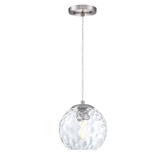 Forte Lighting 2769-01-55 Milo 8" Wide Mini Pendant - Nickel