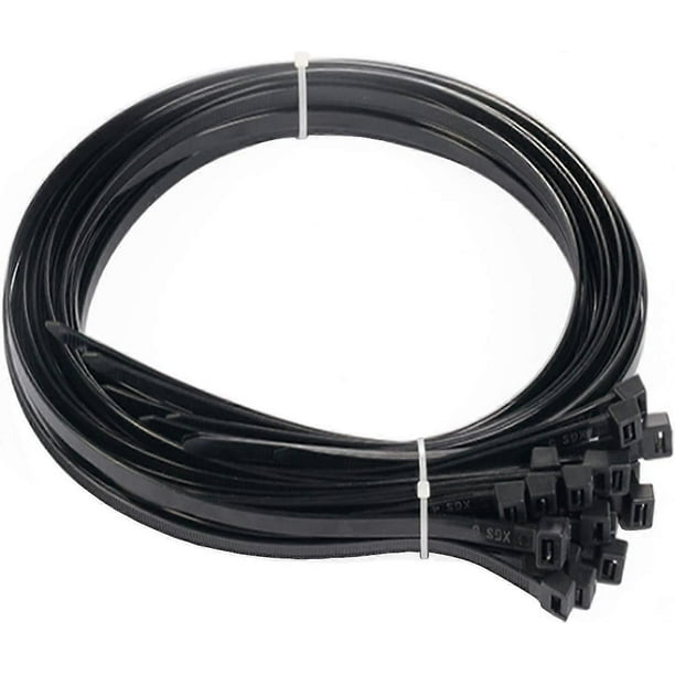 Long Zip Ties Heavy Duty 20 Inch Black Cable Ties Wraps 60 Pieces Pack Industrial Quality Large Plastic Ties