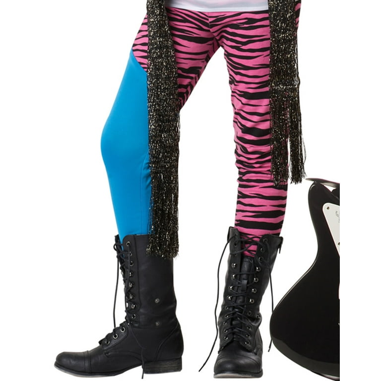 Zebra Print Glam Rocker 80s Leggings