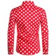 thumbnail image 1 of Camiseta con solapa y botones para hombre, de lunares, en blanco y negro, sencilla, informal, de moda, para primavera y verano, material de alta calidad, talla grande, 1 of 6