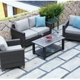 thumbnail image 4 of Grand Patio Outdoor Furniture, Patio Wicker Left Arm Sofa, Gray, 4 of 7