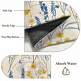 thumbnail image 6 of 2x3 Ft Entryway Area Rug, Blue Yellow Flowers Kitchen Rug Runner Washable Floor Mat, Botanical Blossom Motif Non Slip Indoor Door Mat Throw Carpet for Bathroom Living Room Bedroom, 6 of 8