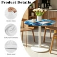 thumbnail image 5 of SEANATIVE Round Table Cloths Pack of 4 Fitted Spandex Cocktail Table Top Cover Table Topper Cap Round Picnic Table Cloth with Elastic Edged Tablecloth for 24" Round Tables, Blue Marble, 5 of 7