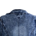 thumbnail image 4 of Women's Coats Plus Size, Jackets & Vests Denim Cropped Short Trench Fashionable Blouses,Blue,3XL, 4 of 8