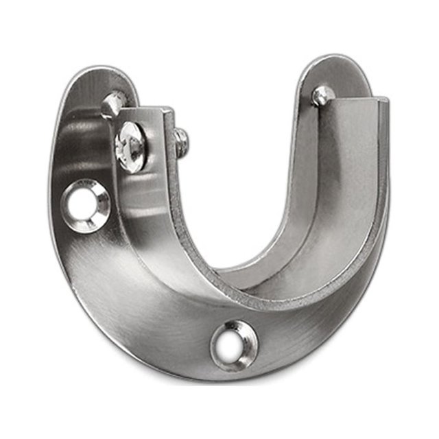 Wosthever Enchufes de poste de armario, soporte de barra de brida, soporte de extremo de armario resistente, soporte de cortina de ducha, Almacenamiento y organización del hogar 32 mm/acero inoxidable