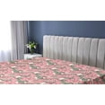 thumbnail image 5 of Ambesonne English Garden Fitted Sheet, Romantic Print Rose, King Size, Pastel Pink Reseda Green, 5 of 5