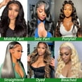 thumbnail image 5 of 13x6 Body Wave Lace Front Wigs Human Hair Pre Plucked 200 Density HD Transparent Lace Frontal Wigs Human Hair for Women 9A Glueless Wigs Human Hair with Baby Hair, 5 of 5